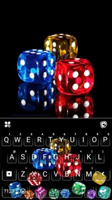 Neon Dice Gravity Keyboard Bac android App screenshot 0