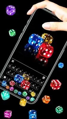 Neon Dice Gravity Keyboard Bac android App screenshot 4